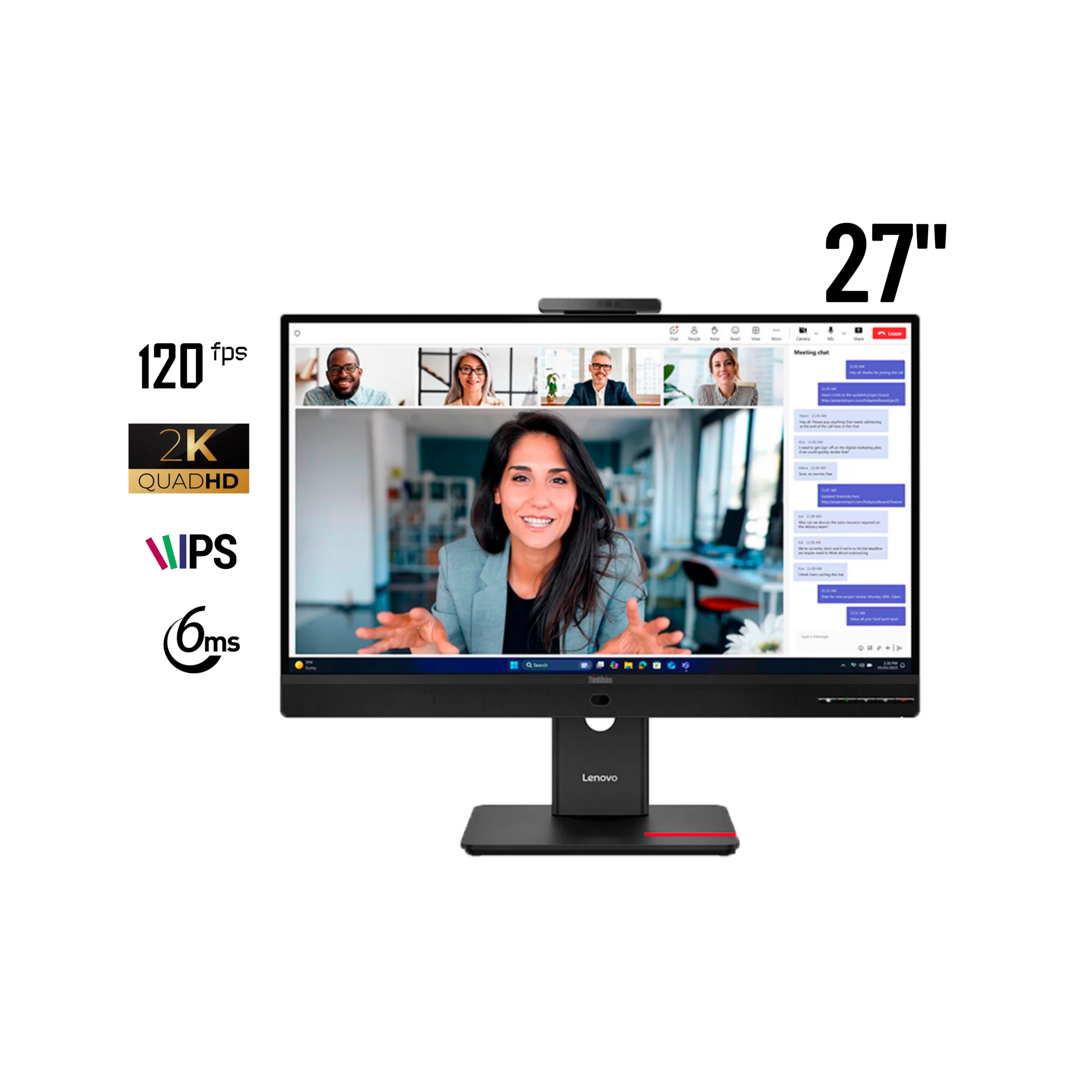 lenovo thinkvision t27qd 4v 64b8uar1la