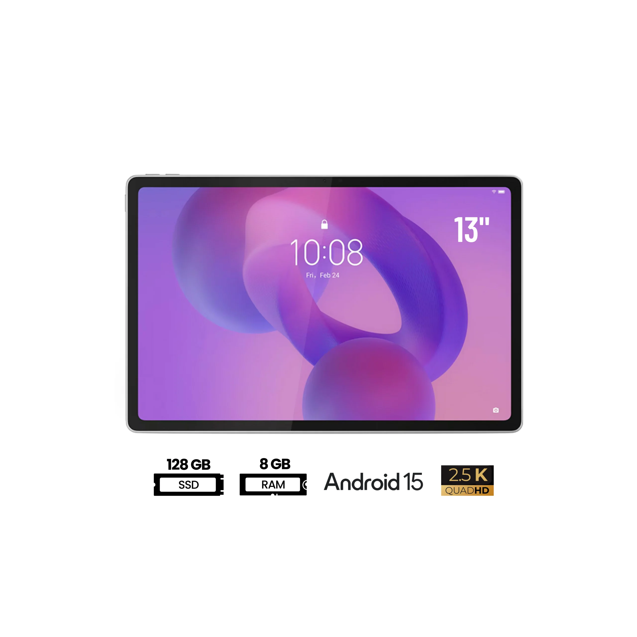 tablet lenovo tab plus 12.1" 2.5k (2560x1600) ips/90hz/touch/8gb ram/256gb rom, android 15 zag70837pe